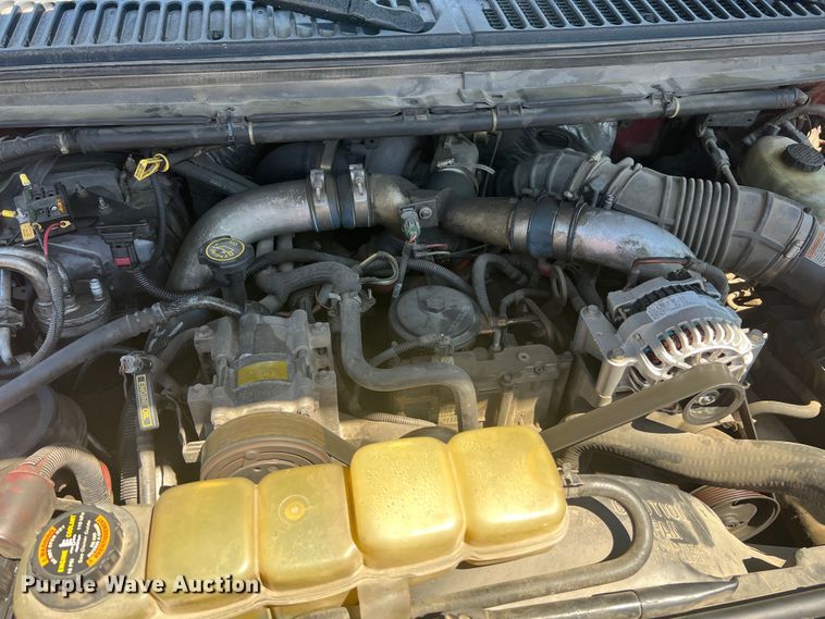 image for item KC9857 1999 Ford F550 XL  dump flatbed truck with paint striper