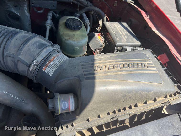 image for item KC9857 1999 Ford F550 XL  dump flatbed truck with paint striper