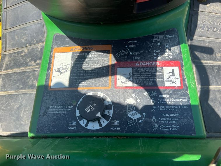 image for item KC9885 John Deere 345  lawn mower