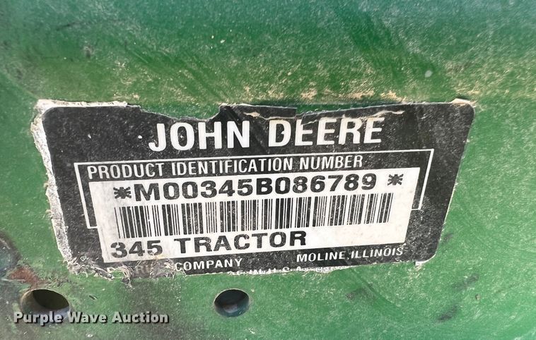 image for item KC9885 John Deere 345  lawn mower
