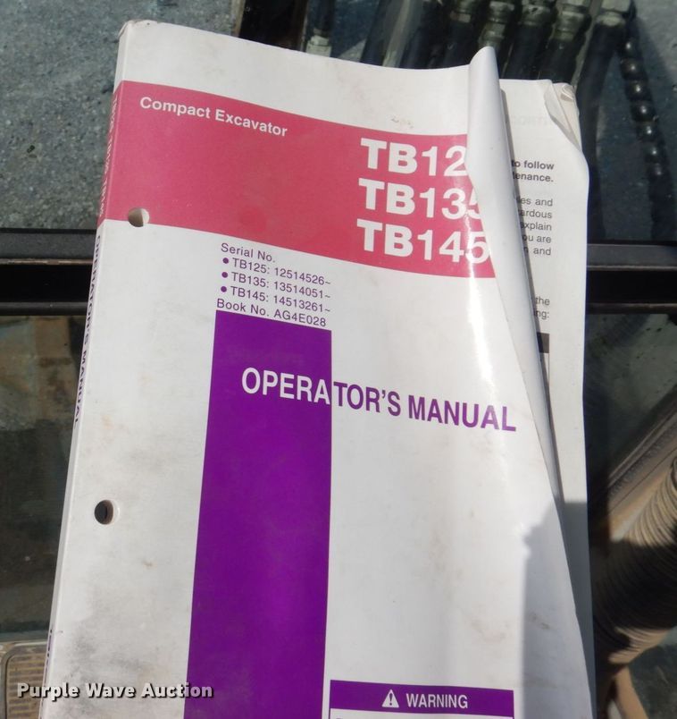 image for item KR9190 2007 Takeuchi TB145  mini excavator