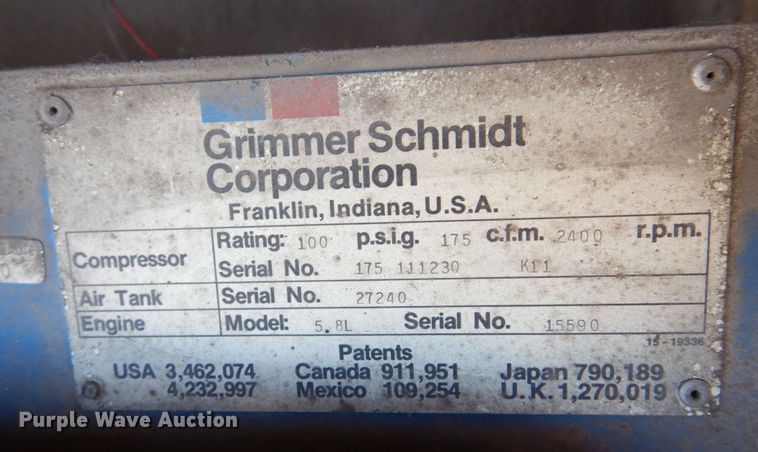 image for item KR9232 Grimmer Schmidt 175  air compressor