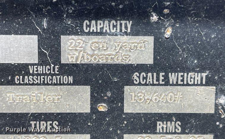 image for item LF9127 2008 Corn Belt S-3502  bottom dump trailer