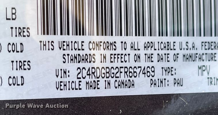 image for item LF9131 2015 Dodge Grand Caravan  van