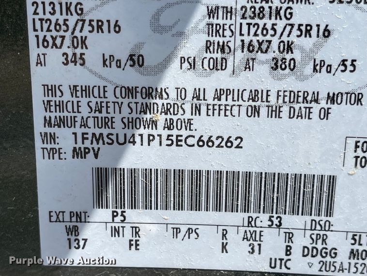 image for item LF9134 2005 Ford Excursion  SUV