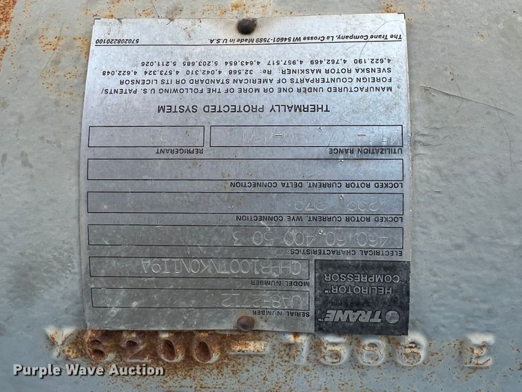 image for item LI9320 Trane RTAA2404XN01A3D0BFGRN  AC unit