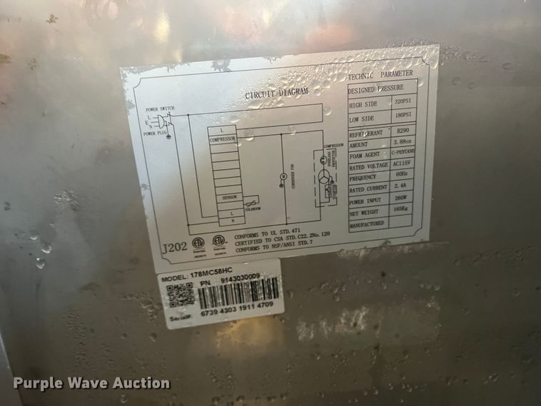 image for item LI9347 Avantco 178MC58HC  refrigerator