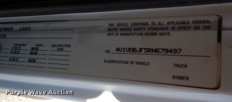 image for item LP9387 1994 White GMC WCA  water truck