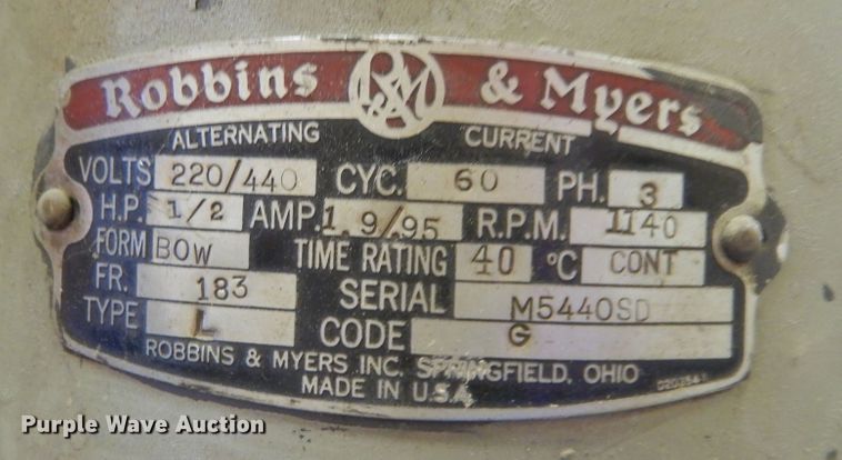 image for item MD9258 Robbins & Myers  drill press