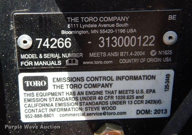 image for item MF9643 Toro Z Master  ZTR lawn mower