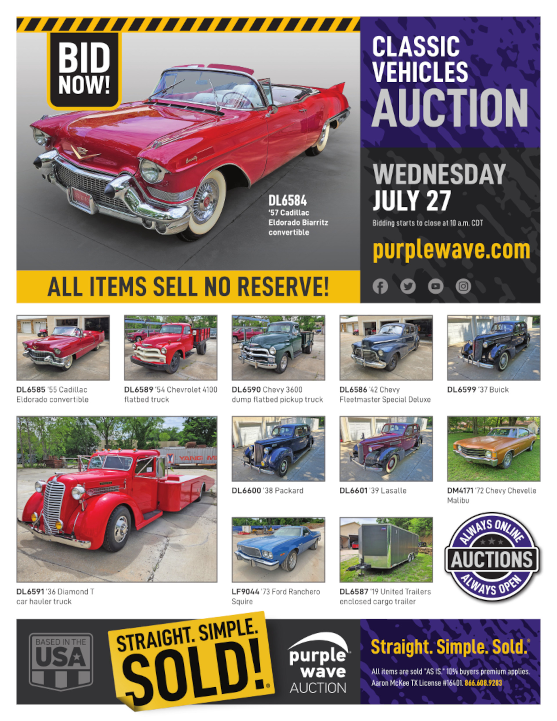 SOLD! Vehicles and Equipment Auction Items Sold 7272022 Purple Wave