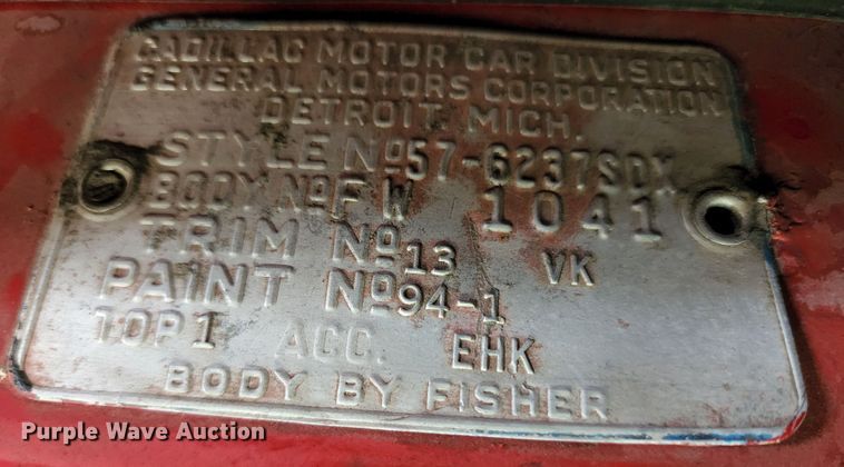 image for item DL6584 1957 Cadillac Eldorado Biarritz  convertible