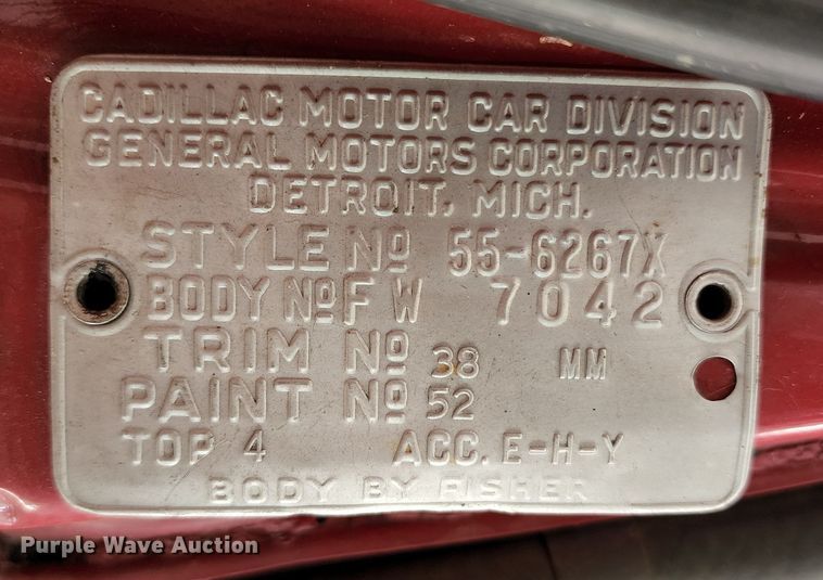 image for item DL6585 1955 Cadillac convertible