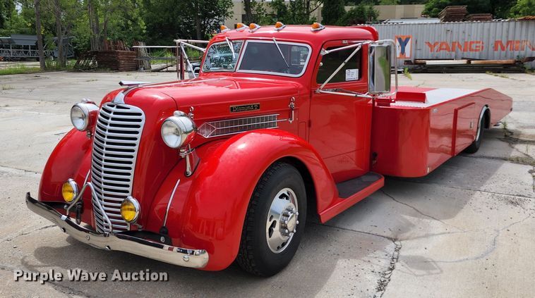 image for item DL6591 1936 Diamond T  car hauler truck