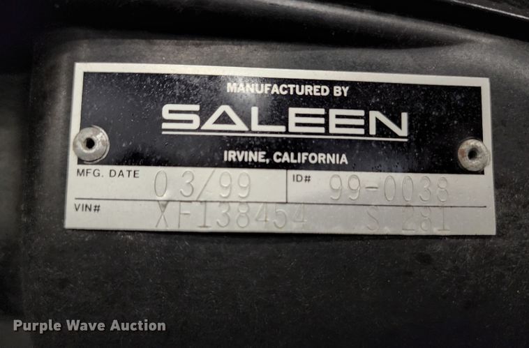 image for item DL6611 1999 Ford Mustang Saleen