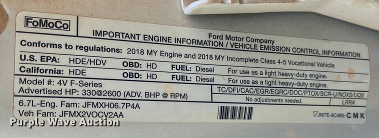 image for item DM4229 2018 Ford F550  SuperCab flatbed truck