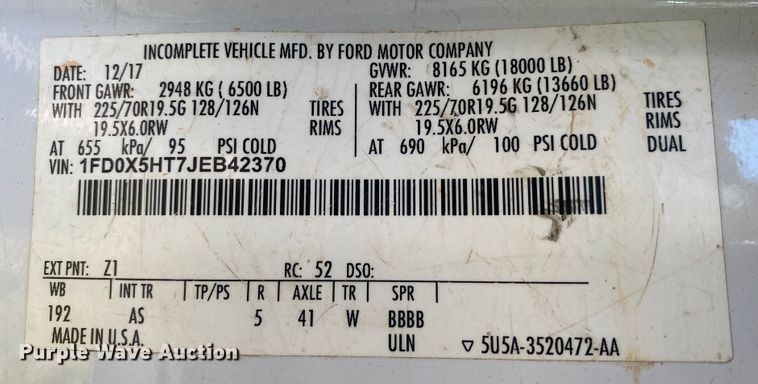 image for item DM4229 2018 Ford F550  SuperCab flatbed truck