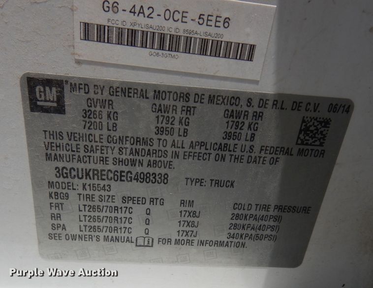 image for item DN1649 2014 Chevrolet Silverado 1500  Crew Cab pickup truck