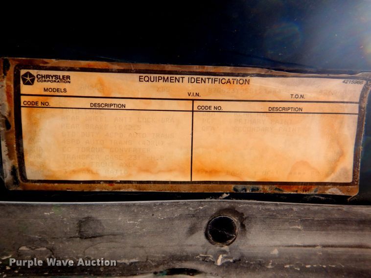 image for item DP4333 1995 Dodge Dakota  Club Cab pickup truck