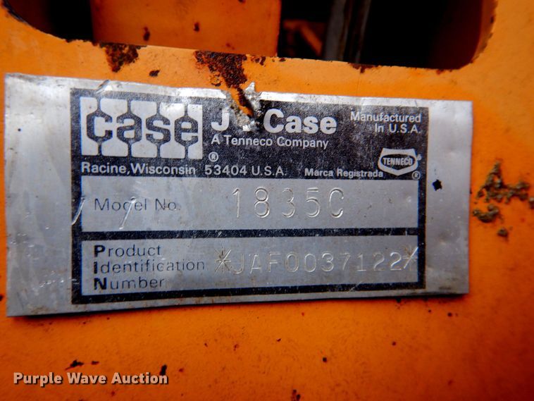 image for item DP4334 1989 Case 1835C  skid steer loader