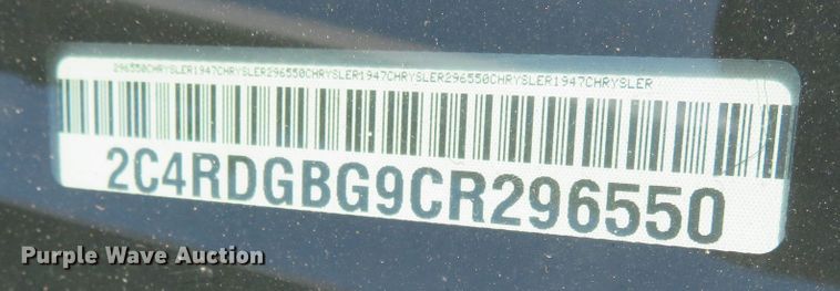 image for item DR0086 2012 Dodge Grand Caravan SE  van