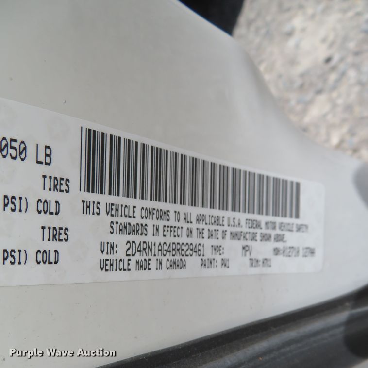 image for item DR0089 2011 Dodge Caravan  van