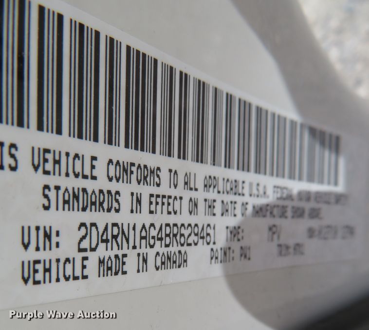 image for item DR0089 2011 Dodge Caravan  van