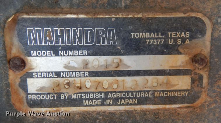 image for item DR1239 Mahindra 2015  MFWD tractor