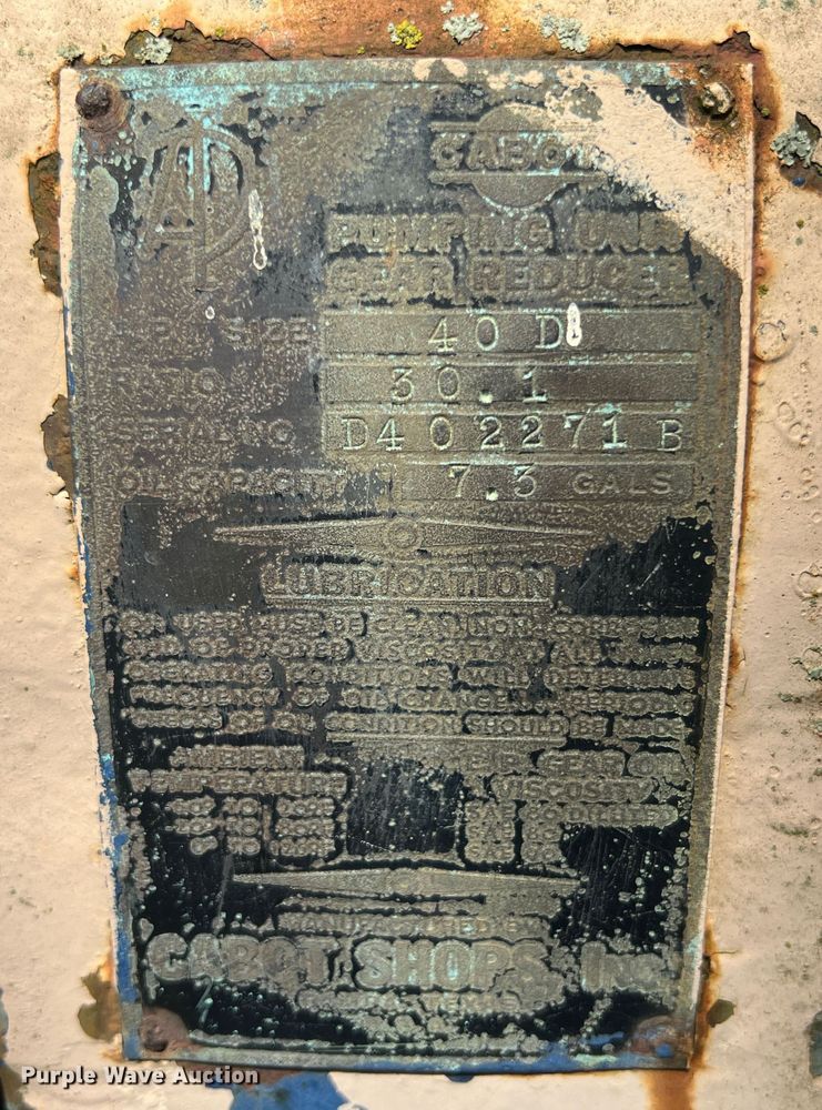 image for item HL9177 Cabot 40D  pump jack