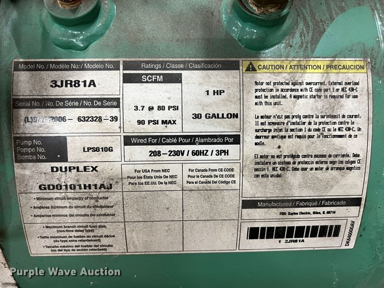 image for item HL9207 Titan  air compressor