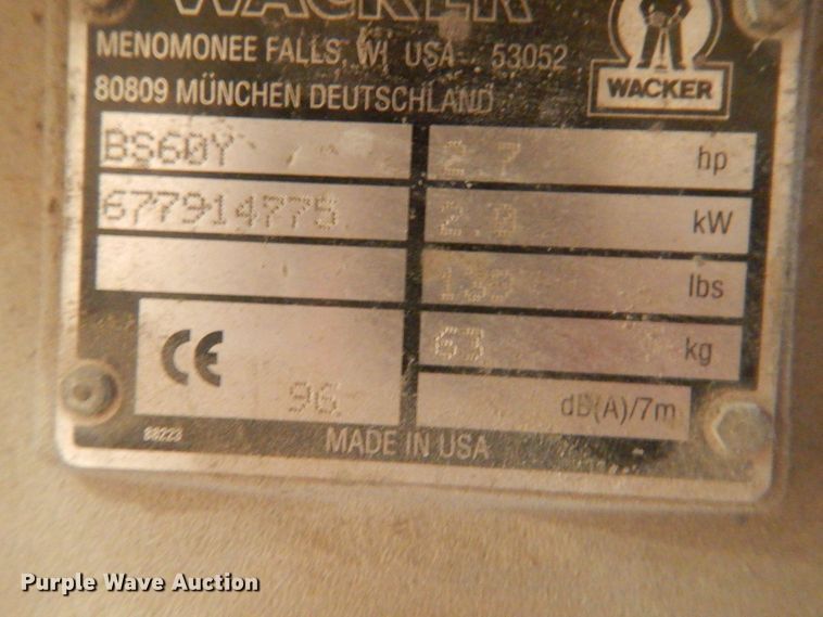 image for item HU9420 Wacker BS60Y  compactor