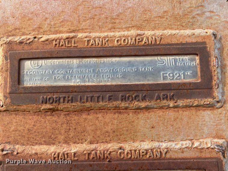 image for item JA9261 Hall Tank Co.  fuel tank