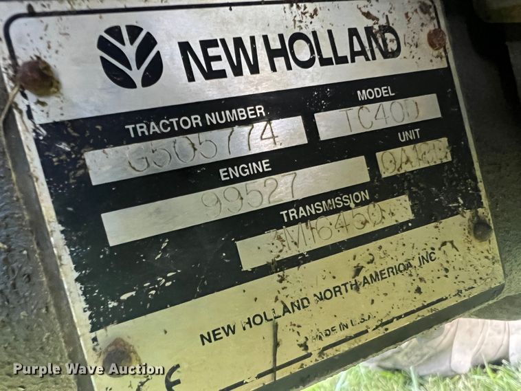 image for item KC9844 New Holland TC40  tractor