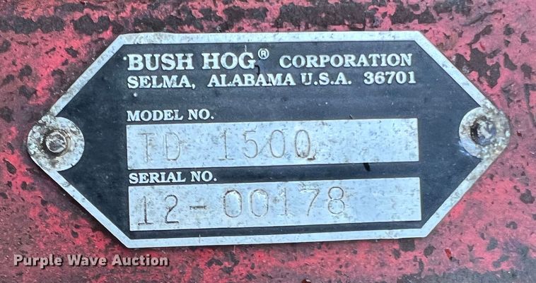image for item KC9845 Bush Hog TD1500  batwing finish mower