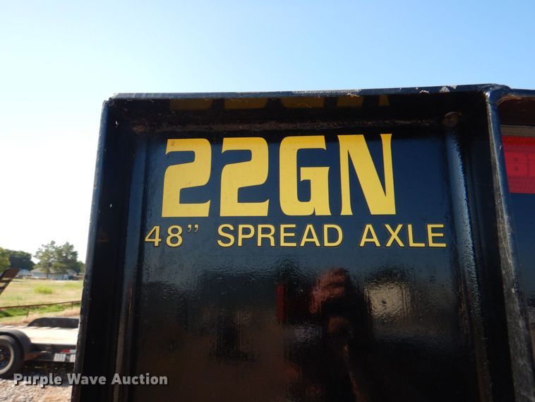 image for item KJ9858 2012 Big Tex 22GN-20BK+5  equipment trailer
