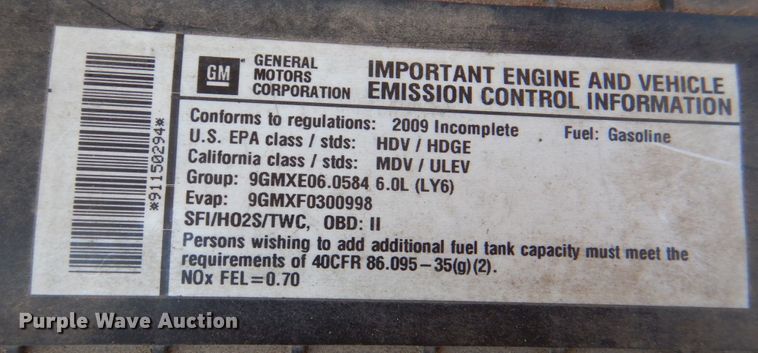 image for item KJ9870 2009 Chevrolet Express 3500  school bus