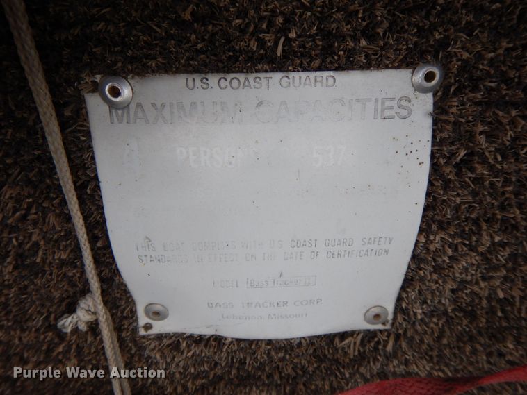 image for item KR9214 1981 Bass Tracker II  boat