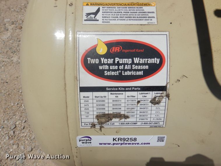 image for item KR9258 Ingersoll Rand 2545E10-VP  air compressor