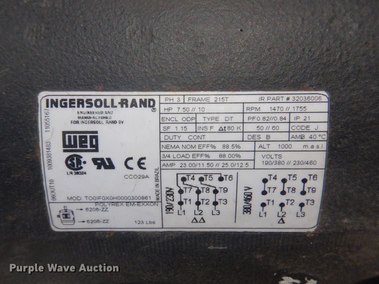 image for item KR9258 Ingersoll Rand 2545E10-VP  air compressor