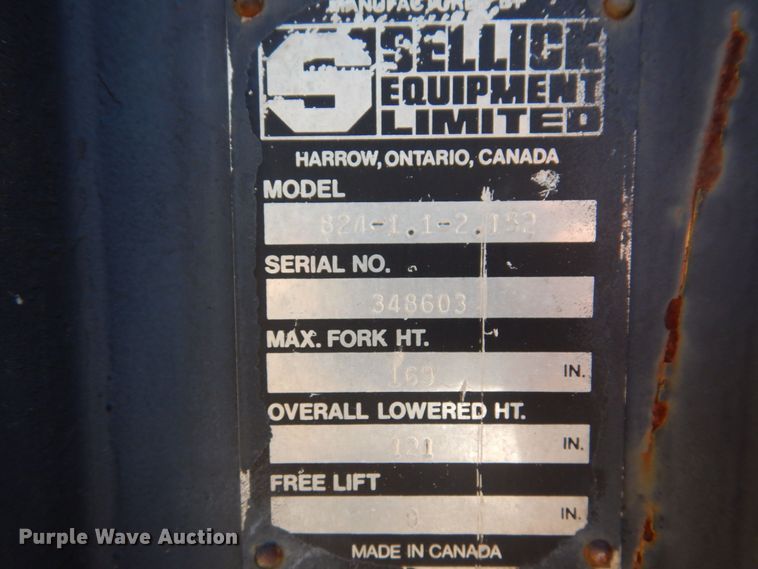 image for item KR9263 Sellick SM8000  forklift