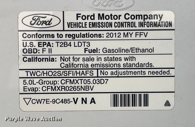 image for item LF9072 2012 Ford F150 XL  pickup truck