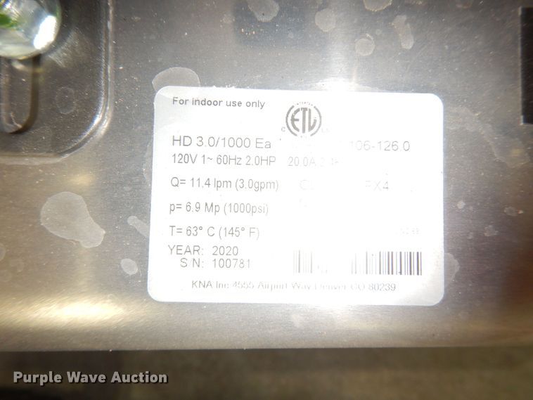 image for item LT9833 2020 Hotsy LF2830S  pressure washer