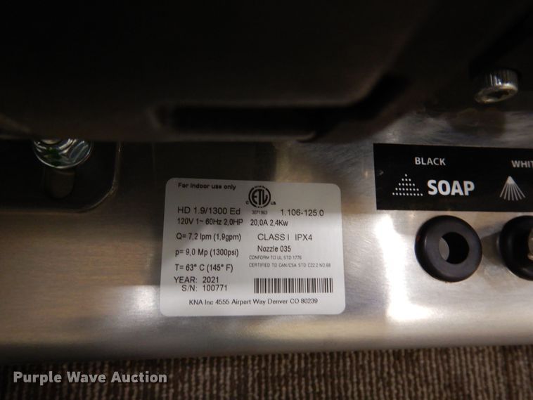 image for item LT9835 2021 Hotsy  pressure washer