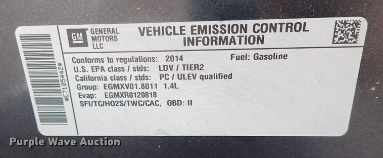 image for item LU9006 2014 Chevrolet Cruze