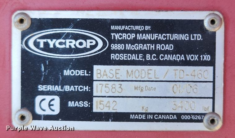 image for item MK9018 2006 Tycrop TD-460  top dresser spreader