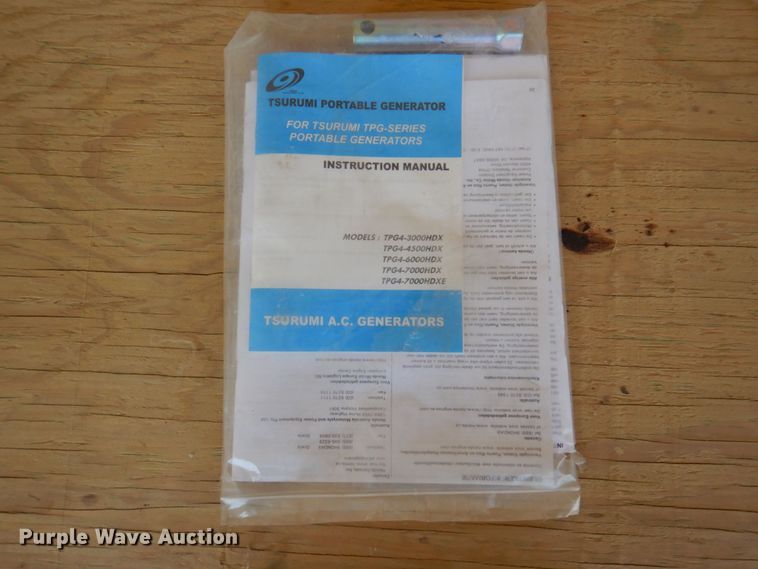 image for item MU9661 Tsurumi TPG4-6000HDX  generator
