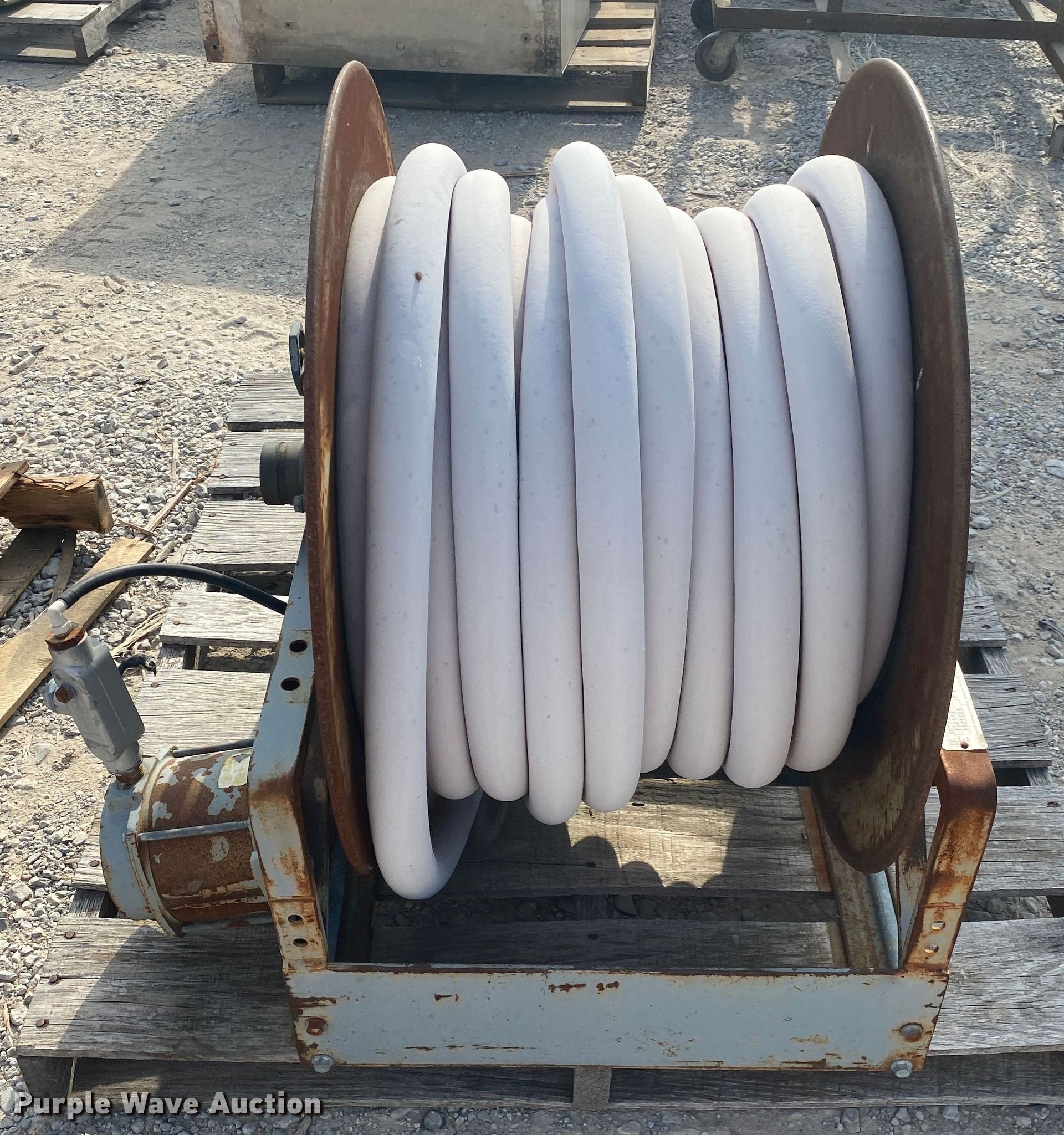 (3) hose reels in Tulsa, OK Item JA9253 sold Purple Wave