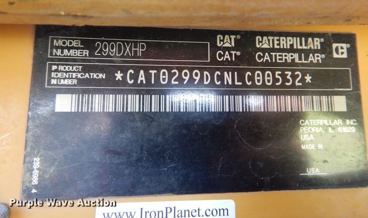 image for item DN0424 2013 Caterpillar 299D XHP  tracked skid steer loader