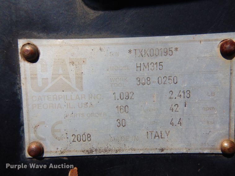 image for item DN0434 Caterpillar HM315  skid steer mulcher