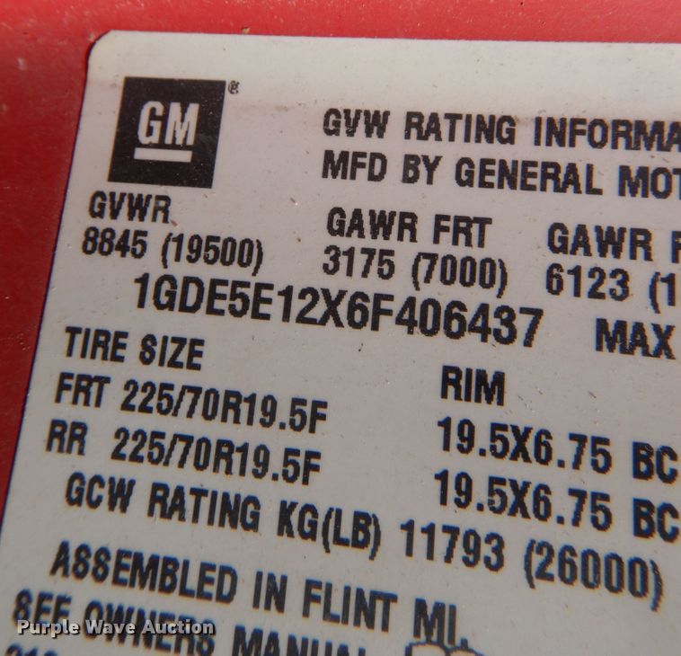 image for item DN0436 2006 GMC C4500  flatbed truck